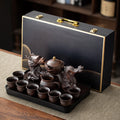 Asian Dragon Tea Set with Semi-Automatic Dragon Teapot