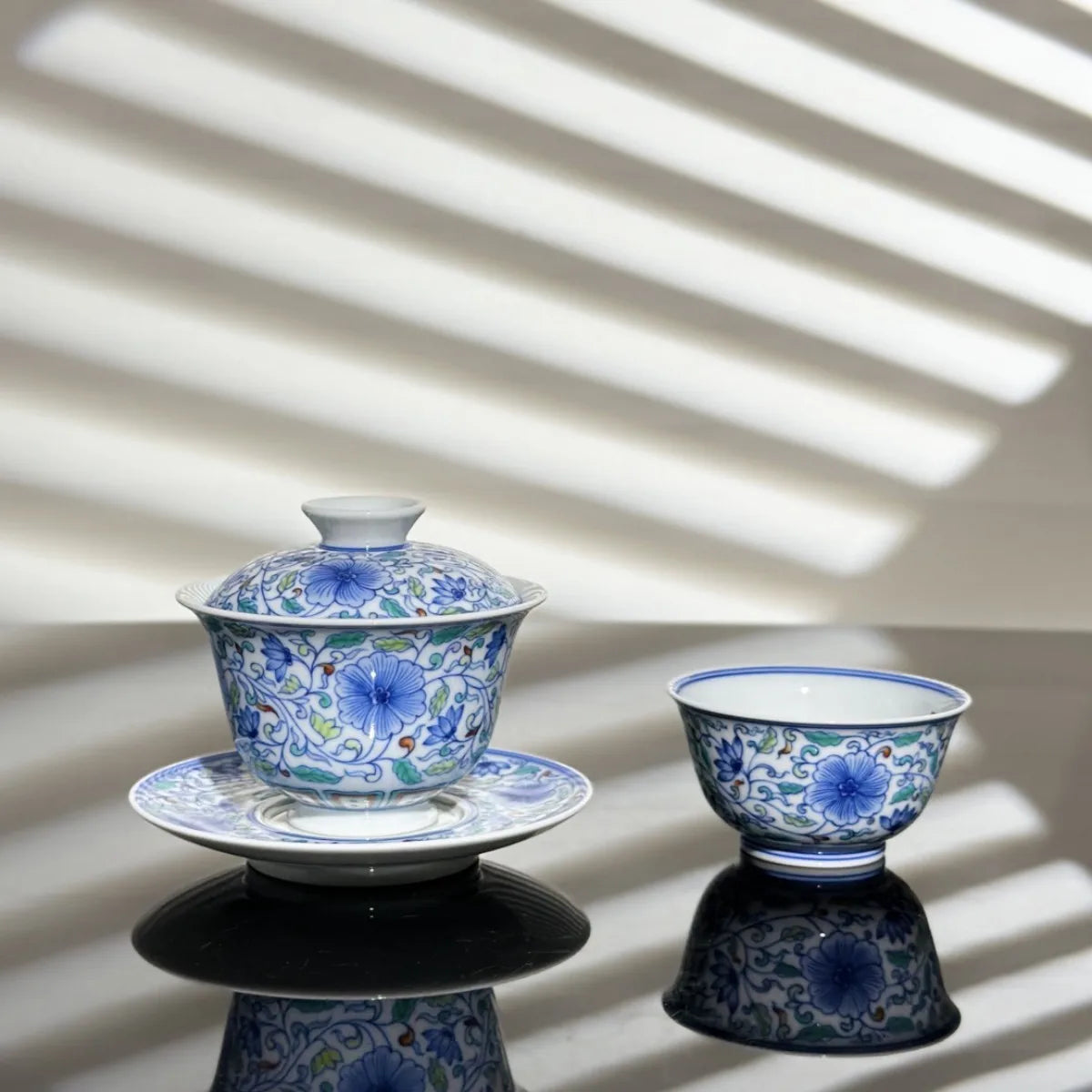 Jingdezhen Doucai Lotus Gaiwan: Imperial Elegance