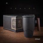 Luxury Retro Tea Cup Ceramic Mug with Filtering System