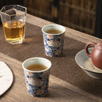 Palace Luxury Enamels Flowers Ceramic Teacup