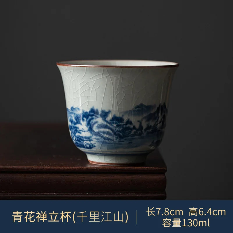 Antique KungFu Ceramic Tea Cup (Artisan Vintage Teacup)