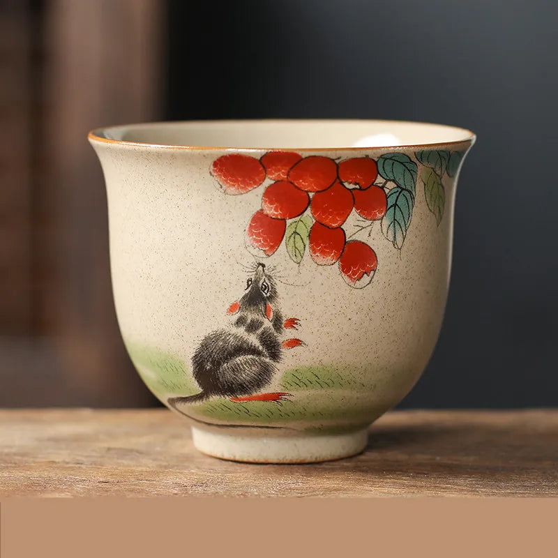 Handmade Chinese Zodiac Ceramic Tea Cup