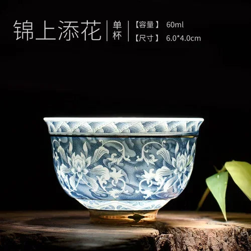 Signature Retro Porcelain Ceramic Tea Cup