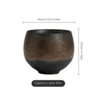 Wabi-Sabi Handcrafted Stoneware Tea Cup: Artisanal Earth-Toned Tasting Cup