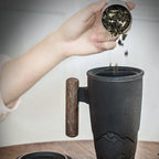 Luxury Retro Tea Cup Ceramic Mug with Filtering System