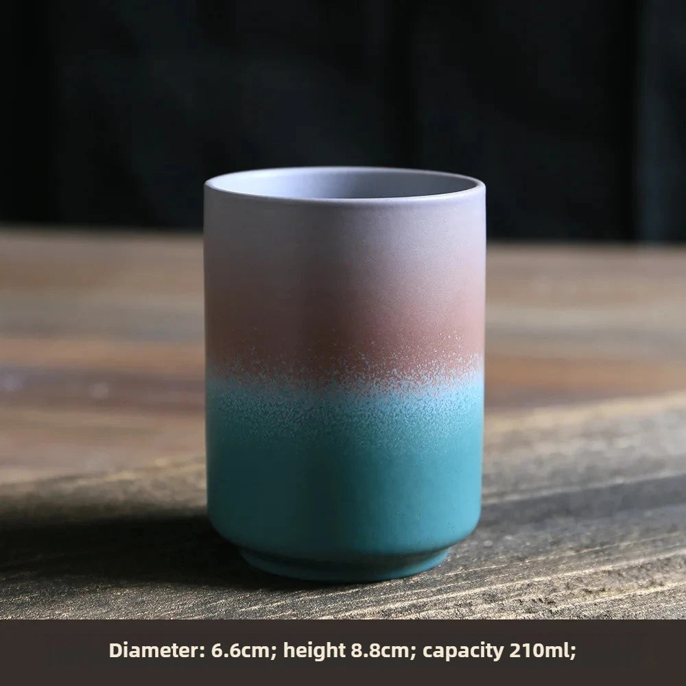 Wabi-Sabi Handcrafted Stoneware Tea Cup: Artisanal Earth-Toned Tasting Cup