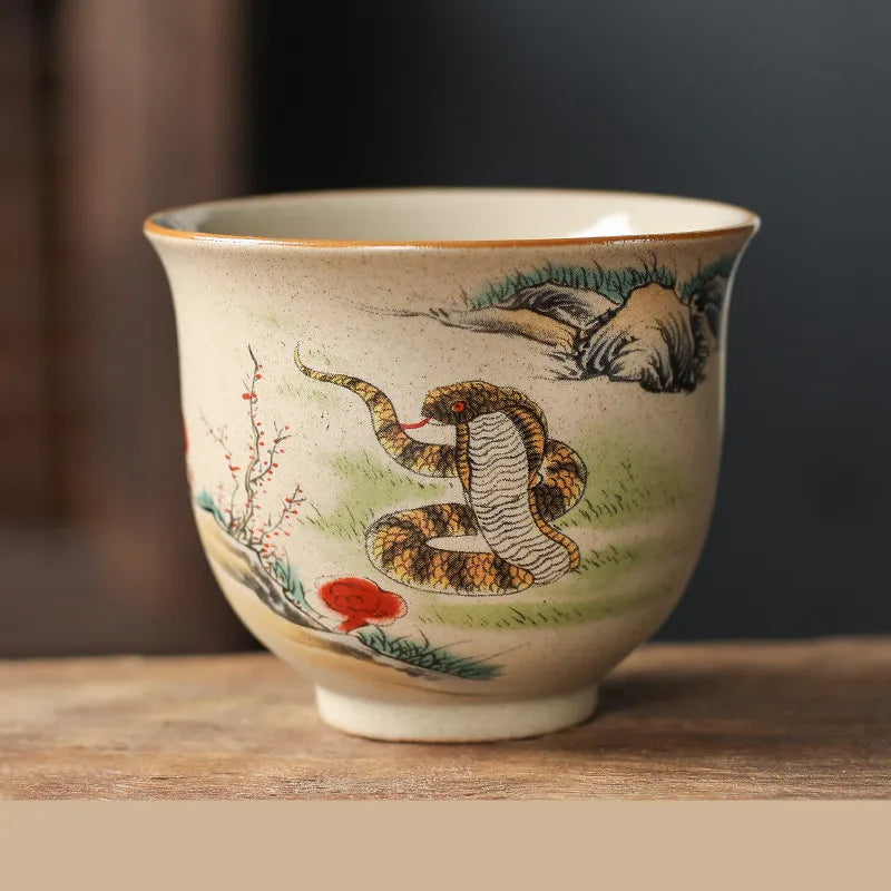 Handmade Chinese Zodiac Ceramic Tea Cup