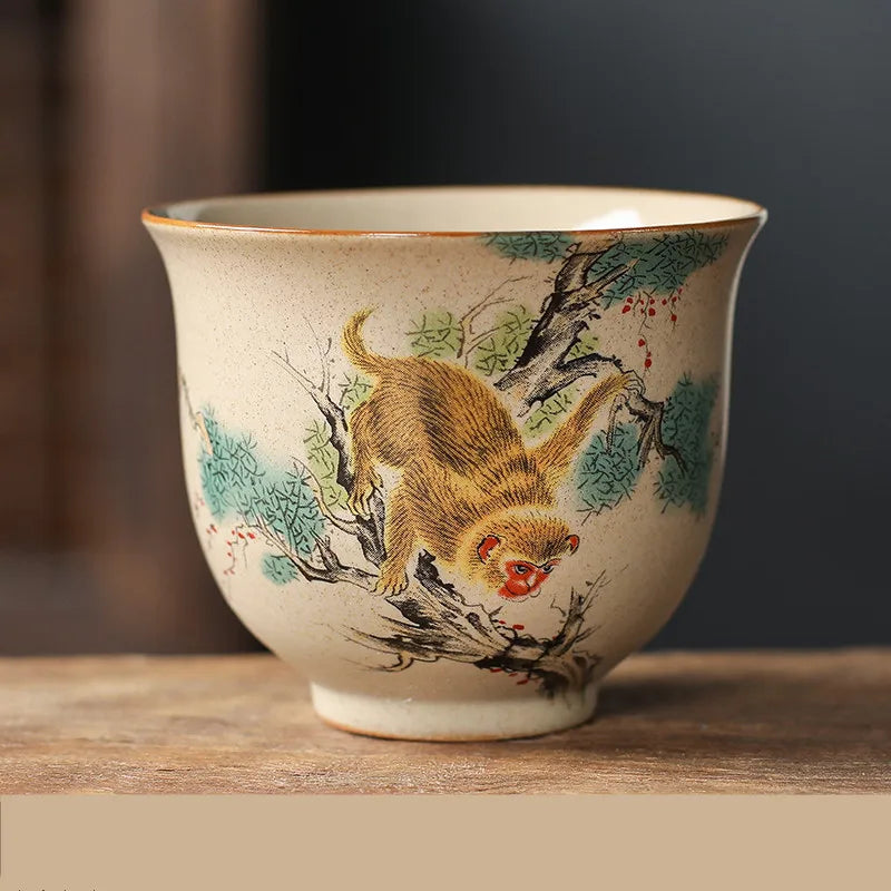 Handmade Chinese Zodiac Ceramic Tea Cup