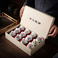 Twelve Flower Gods Enamel Pastel Ceramics KungFu TeaCup Giftbox Set