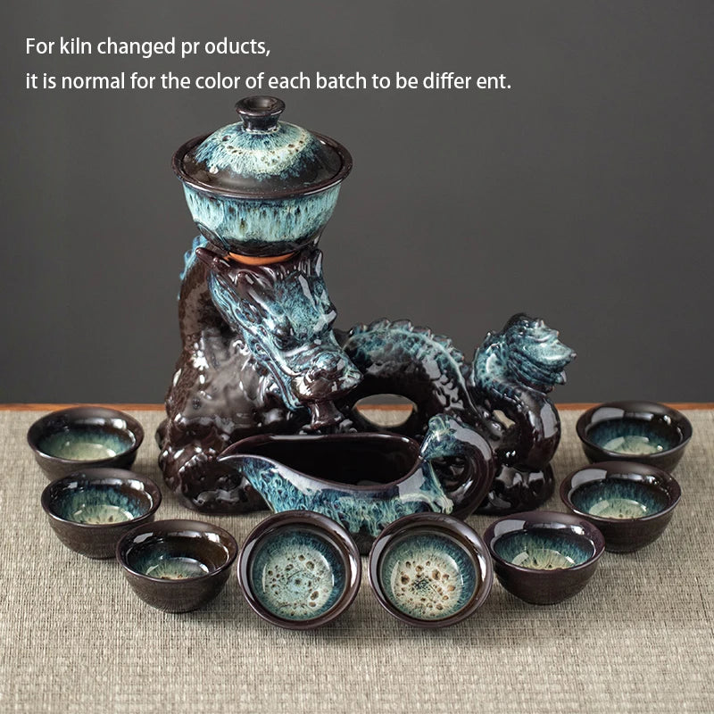 Imperial Dragon Artisan Kungfu Tea Set with Cups