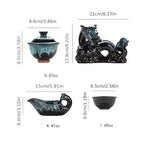 Imperial Dragon Artisan Kungfu Tea Set with Cups