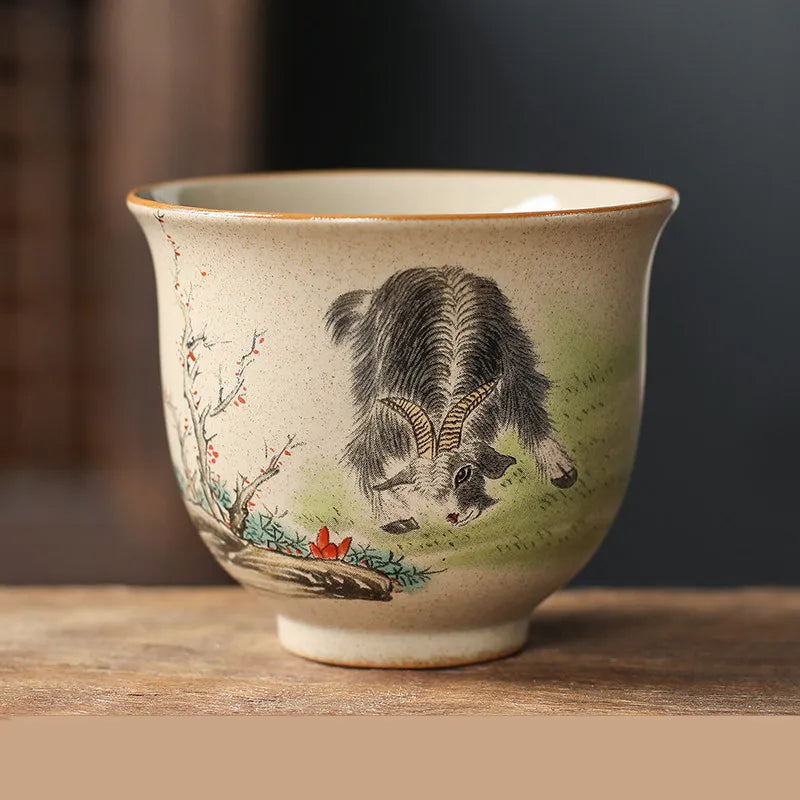 Handmade Chinese Zodiac Ceramic Tea Cup