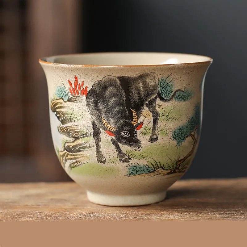 Handmade Chinese Zodiac Ceramic Tea Cup
