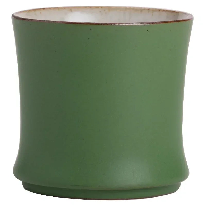 Green Glaze Bamboo Tea Cup