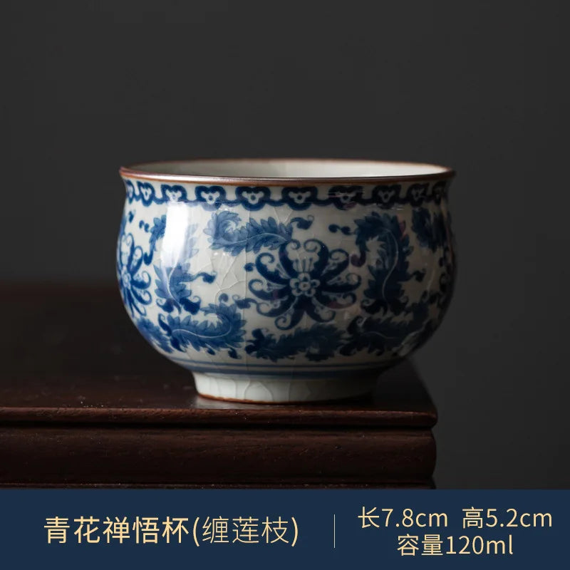Antique KungFu Ceramic Tea Cup (Artisan Vintage Teacup)