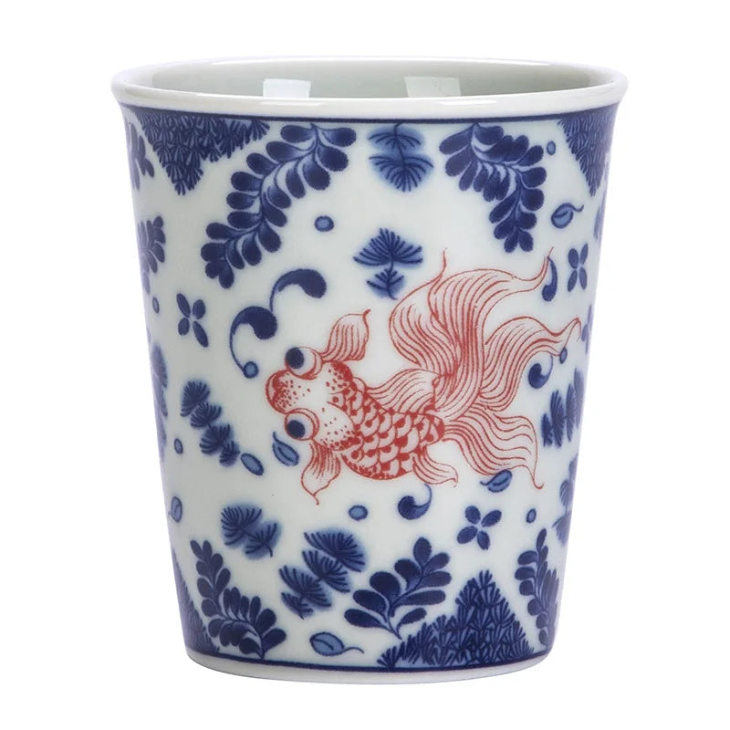Palace Luxury Enamels Flowers Ceramic Teacup