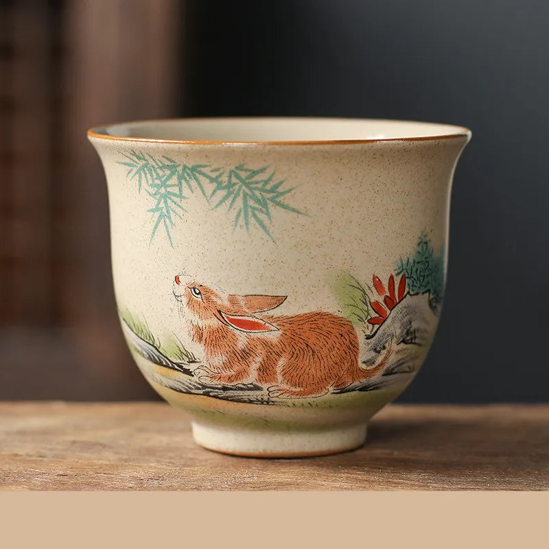 Handmade Chinese Zodiac Ceramic Tea Cup