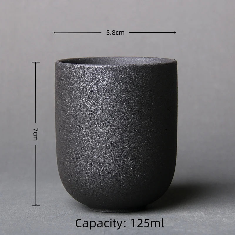 Wabi-Sabi Handcrafted Stoneware Tea Cup: Artisanal Earth-Toned Tasting Cup