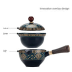 Chinese KungFu Sand Ceramic Tea Set with Cups - Travel Edition