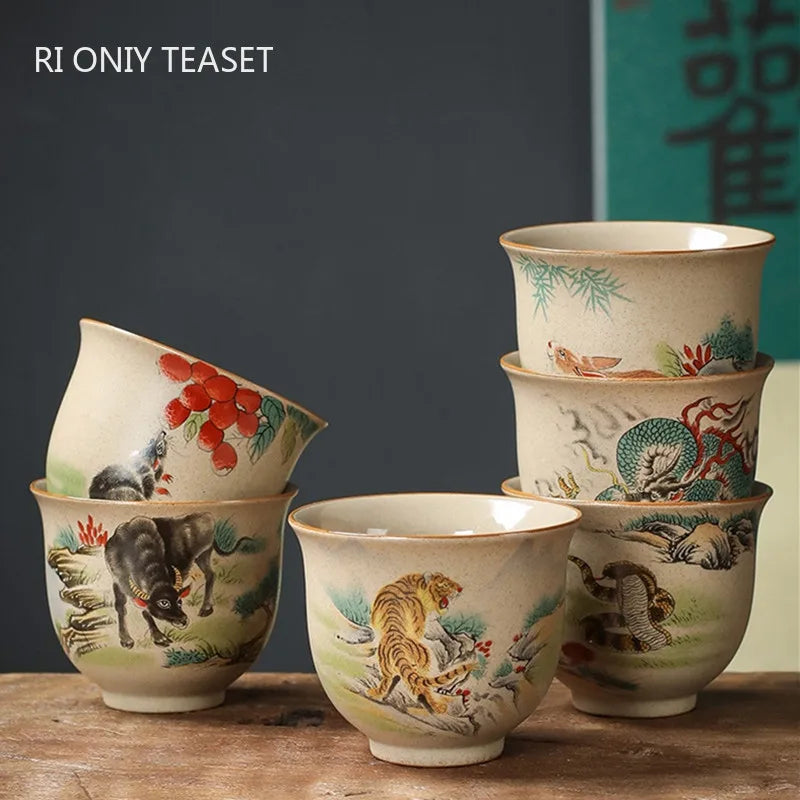 Handmade Chinese Zodiac Ceramic Tea Cup