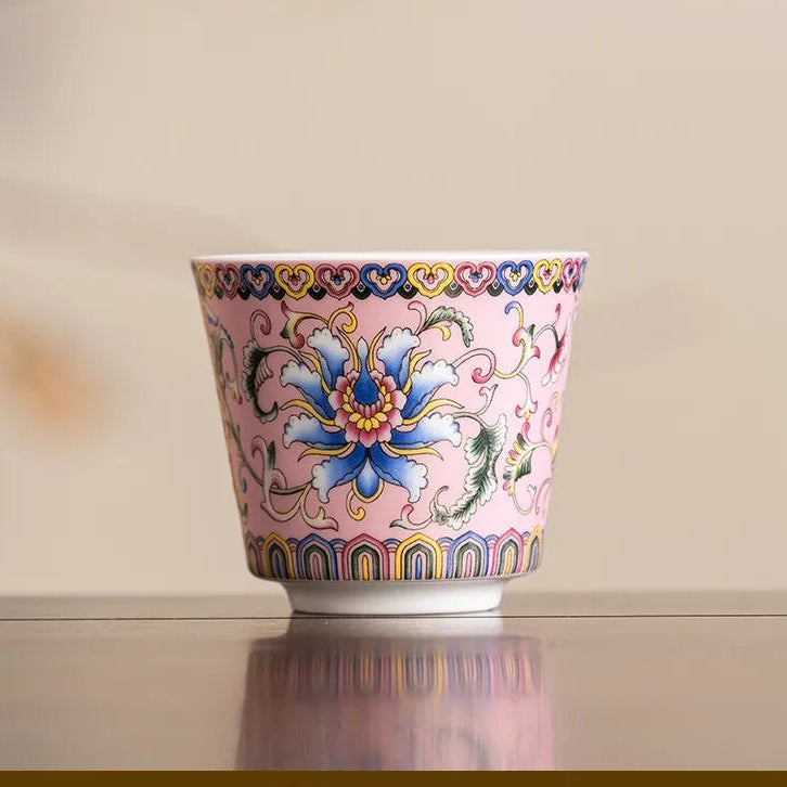 The Imperial Enamel Lotus Collection - Rose Pink Enamel Lotus