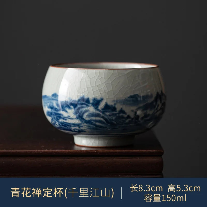 Antique KungFu Ceramic Tea Cup (Artisan Vintage Teacup)