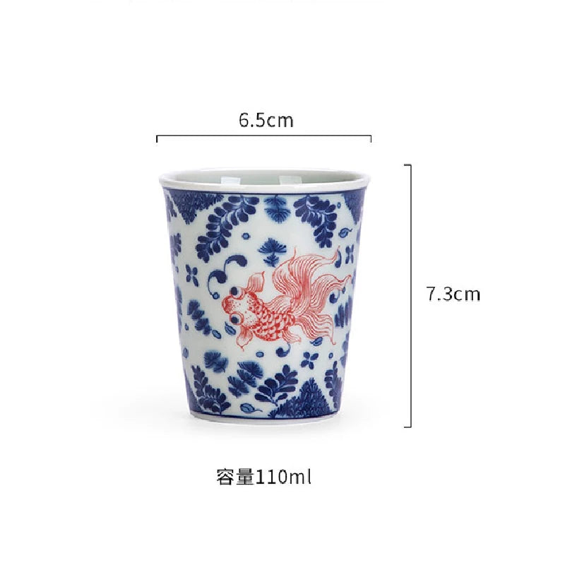 Palace Luxury Enamels Flowers Ceramic Teacup