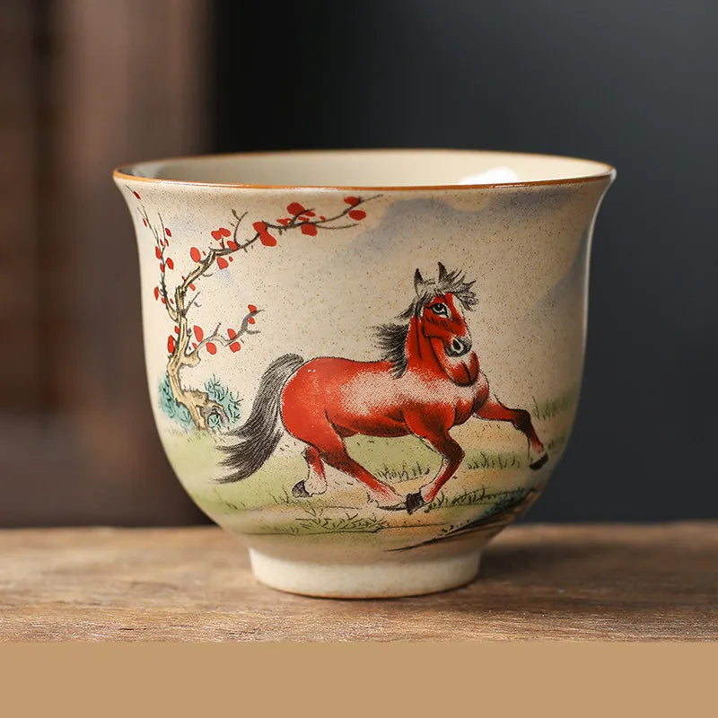 Handmade Chinese Zodiac Ceramic Tea Cup