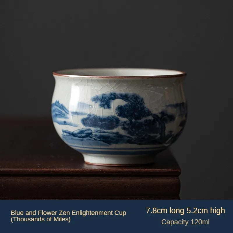 Antique KungFu Ceramic Tea Cup (Artisan Vintage Teacup)