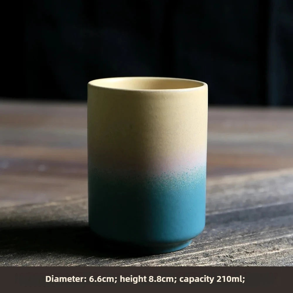 Wabi-Sabi Handcrafted Stoneware Tea Cup: Artisanal Earth-Toned Tasting Cup